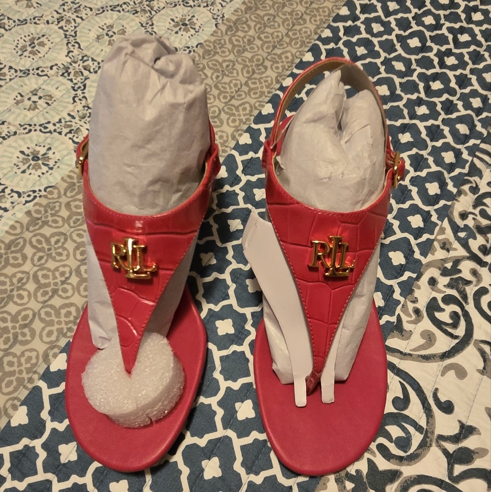 NEW Ralph Lauren Women's Pink Sandals